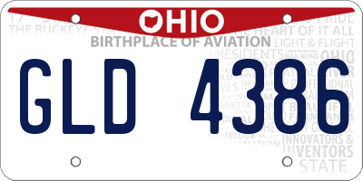 OH license plate GLD4386