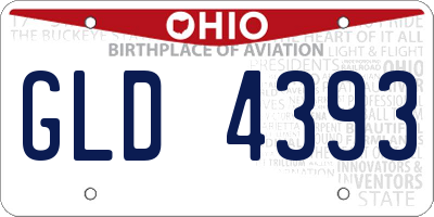 OH license plate GLD4393
