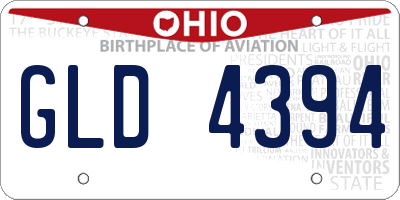 OH license plate GLD4394