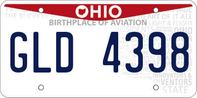 OH license plate GLD4398