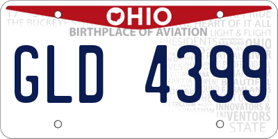 OH license plate GLD4399