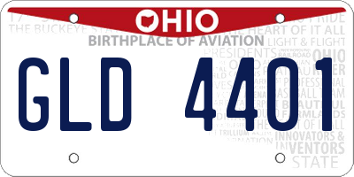 OH license plate GLD4401