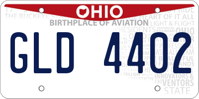 OH license plate GLD4402