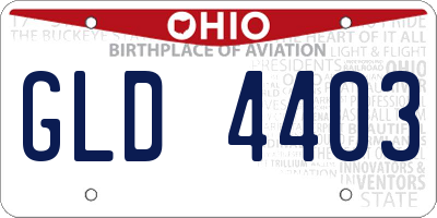OH license plate GLD4403