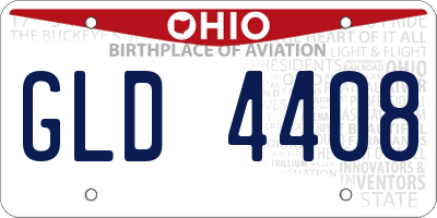 OH license plate GLD4408