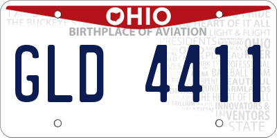 OH license plate GLD4411