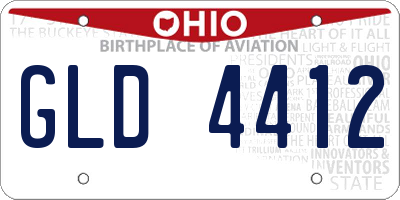OH license plate GLD4412