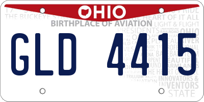 OH license plate GLD4415