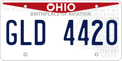OH license plate GLD4420