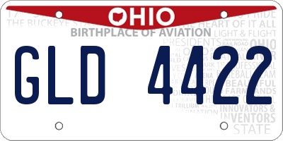 OH license plate GLD4422