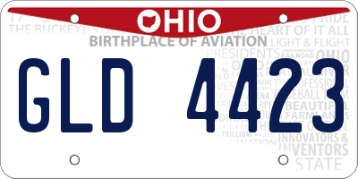 OH license plate GLD4423