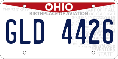 OH license plate GLD4426