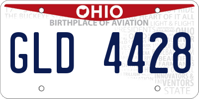 OH license plate GLD4428