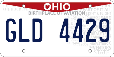OH license plate GLD4429