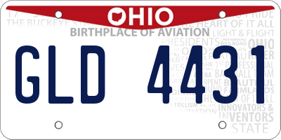 OH license plate GLD4431