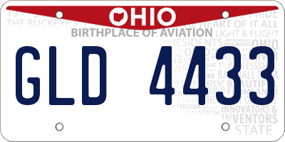 OH license plate GLD4433