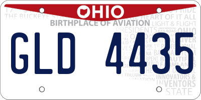 OH license plate GLD4435