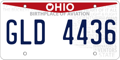 OH license plate GLD4436