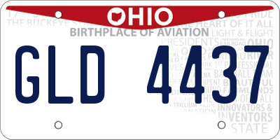 OH license plate GLD4437