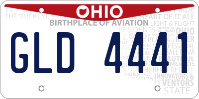OH license plate GLD4441