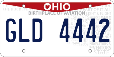 OH license plate GLD4442