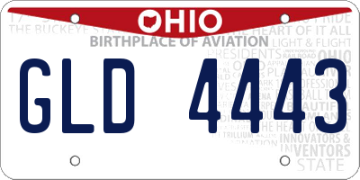 OH license plate GLD4443
