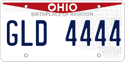 OH license plate GLD4444