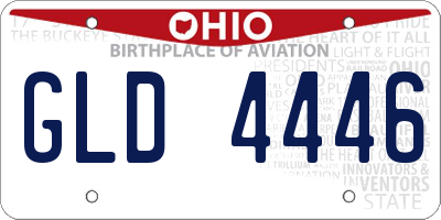 OH license plate GLD4446