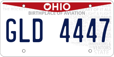 OH license plate GLD4447