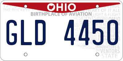 OH license plate GLD4450