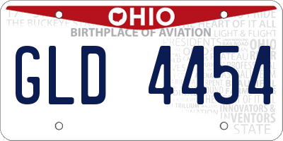 OH license plate GLD4454