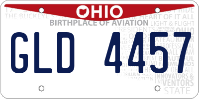 OH license plate GLD4457