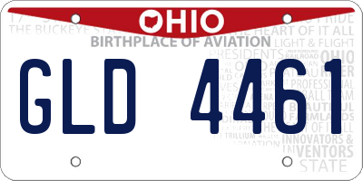 OH license plate GLD4461
