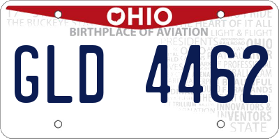 OH license plate GLD4462