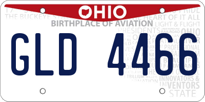 OH license plate GLD4466