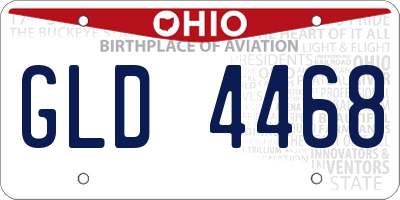 OH license plate GLD4468