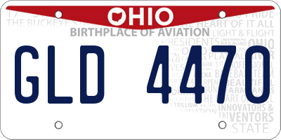 OH license plate GLD4470