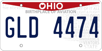 OH license plate GLD4474