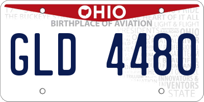 OH license plate GLD4480