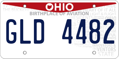 OH license plate GLD4482