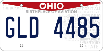 OH license plate GLD4485