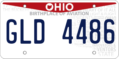 OH license plate GLD4486