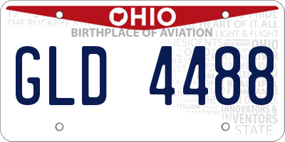 OH license plate GLD4488