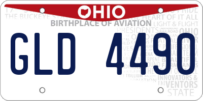 OH license plate GLD4490