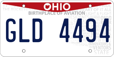 OH license plate GLD4494