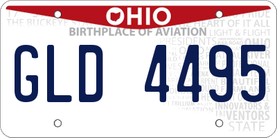 OH license plate GLD4495