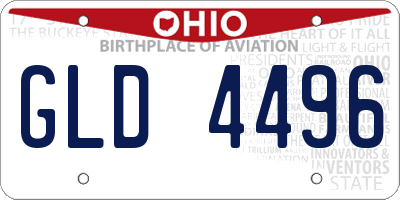 OH license plate GLD4496