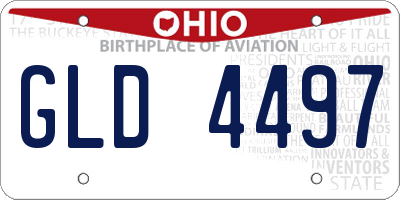 OH license plate GLD4497