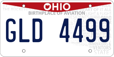 OH license plate GLD4499