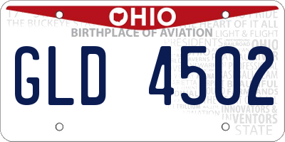 OH license plate GLD4502